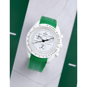 Moonswatch Mission To Moon Strap 20Mm / Green / Omega