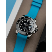 Rubber Strap For Rolex Submariner 41Mm 20Mm / Turquoise