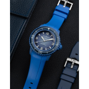 Blue Swatch Watch Strap 22Mm / Atlantic Blue / Blancpain