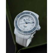 Swatch White Strap Watch 22Mm / Blancpain