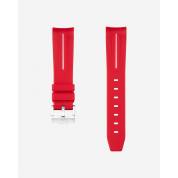 Moon Swatch Omega Strap 20Mm / Red & White Stripe