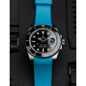 Rubber Strap For Rolex Submariner 41Mm 20Mm / Turquoise