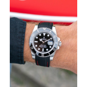 Rolex Submariner Red Strap 20Mm / Black Red Stitches