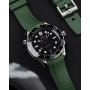 Omega Seamaster 300 Green Rubber Strap 20Mm / Military Green