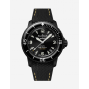 Blancpain Ocean Of Storms Strap / Premium Black & Yellow Stitches