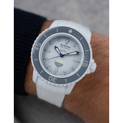 Swatch White Strap Watch 22Mm / Blancpain