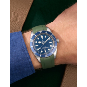 Tudor Blue Rubber Strap 20Mm / Olive Green