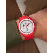 Swatch Omega Moon Watch Strap 20Mm / Solid Red