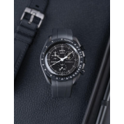 Omega Moon Watch Rubber Strap 20Mm / Black