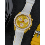 Omega Speedmaster Yellow Strap / White & Yellow Stitches