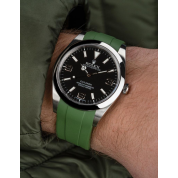 Rolex Explorer With Rubber Strap 20Mm / Military Green