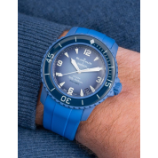 Blue Swatch Watch Strap 22Mm / Atlantic Blue / Blancpain