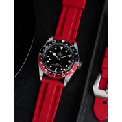 Tudor Black Bay Dark Rubber Strap 22Mm & 24Mm / Red