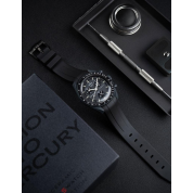 Omega Moon Watch Rubber Strap 20Mm / Black