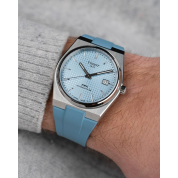 Tissot With Rubber Strap / Ice Blue