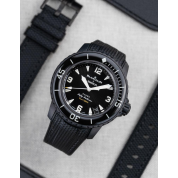 Tissot 20Mm Black Rubber Strap 22Mm / Blancpain