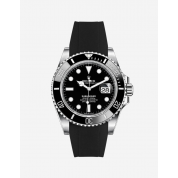 Rolex With Black Strap 20Mm