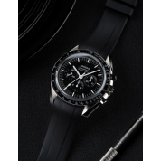 Speedmaster Black Rubber Strap 20Mm / Omega