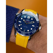 Omega Seamaster 22Mm Rubber Strap 20Mm / Yellow