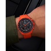 Omega Orange Rubber Strap 20Mm / Lava Orange